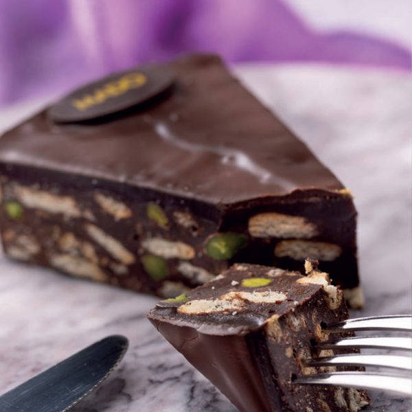 Bitter Çikolatalı Fıstıklı Mozaik Pasta